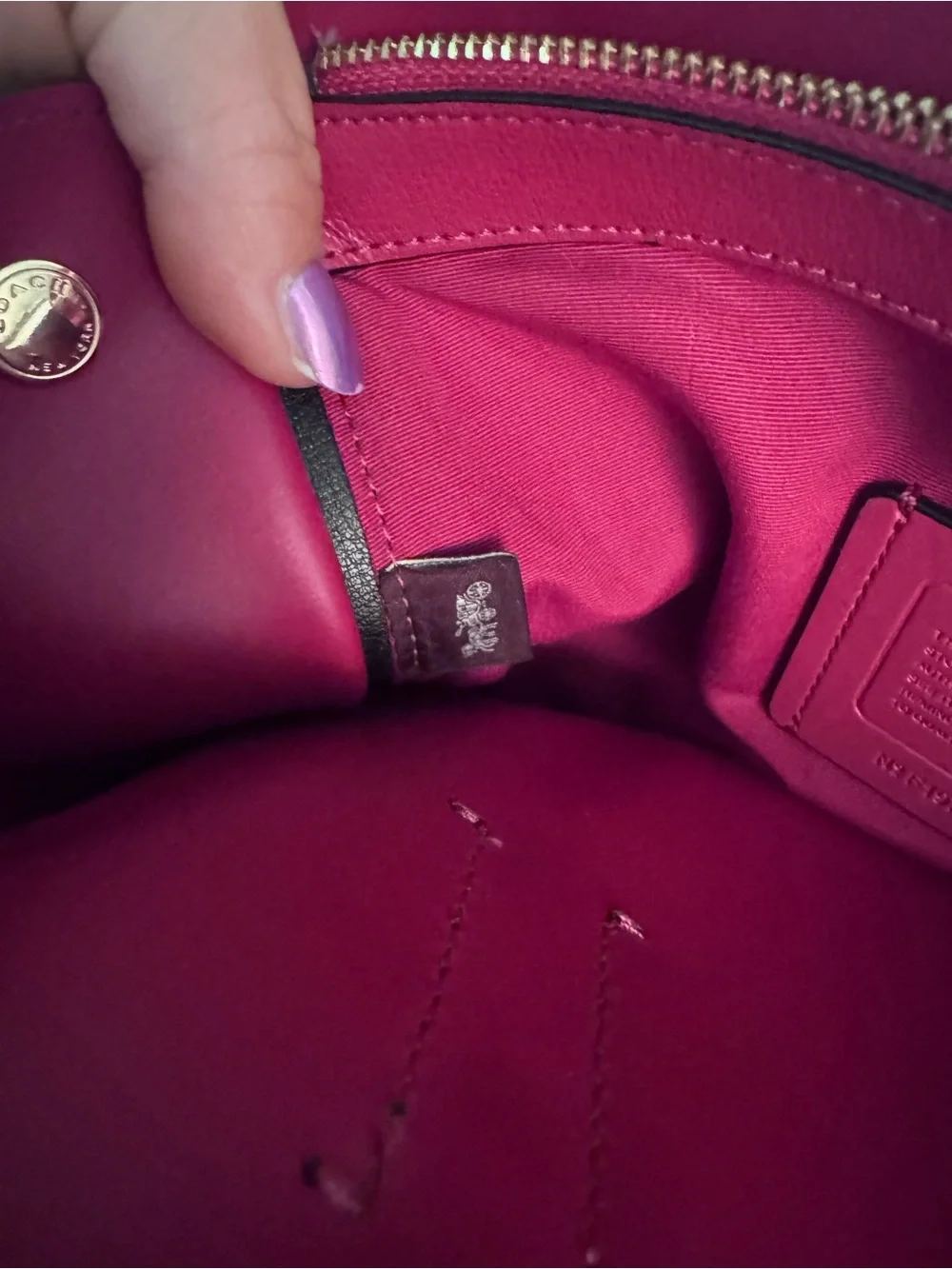 Coach Black Leather Tote with Signature Hardware